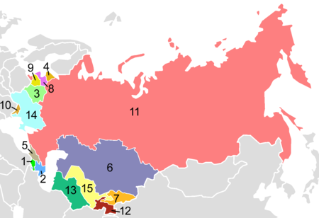 mapa de l'URSS